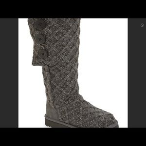 Beautiful UGG Lattice Cardi Boot Grey 8